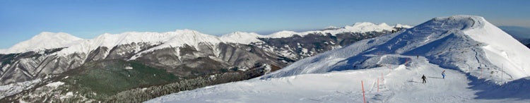 Panoramic view of the Abetone and the surrounding peaks