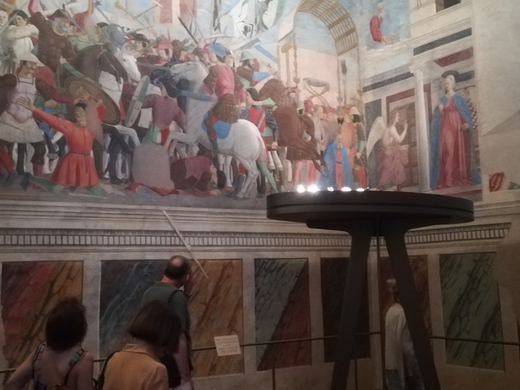 Details from the Fresco in Basilica San Francesco in Arezzo