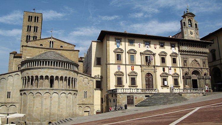 The town square in Arezzo