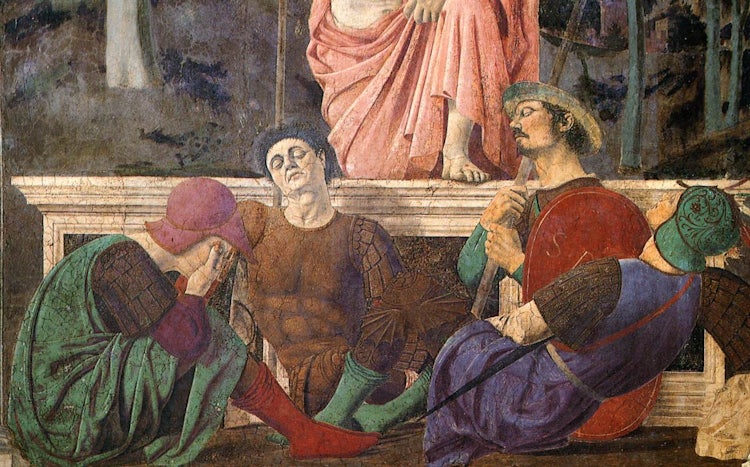 Possible self-portrait of Piero della Francesca at Sansepolcro