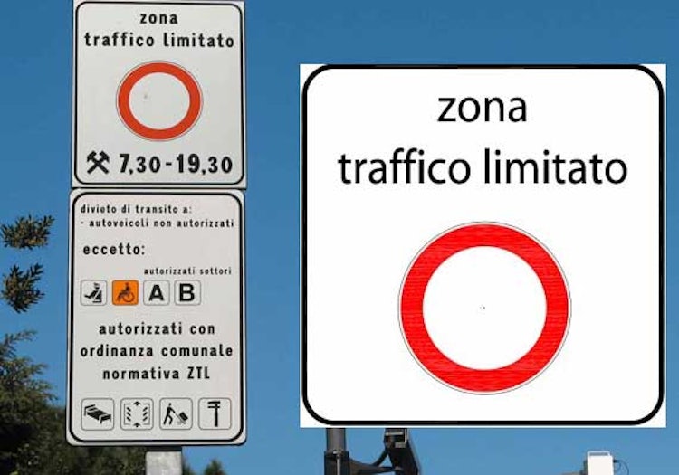 Italian Road Sign for ZTL - or no parking zones
