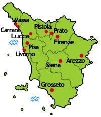 Map of Tuscany