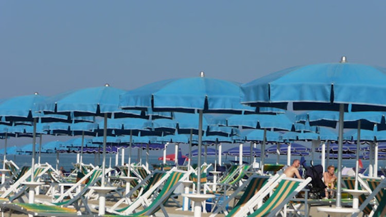Sunbeds and Umbrellas at Versilia