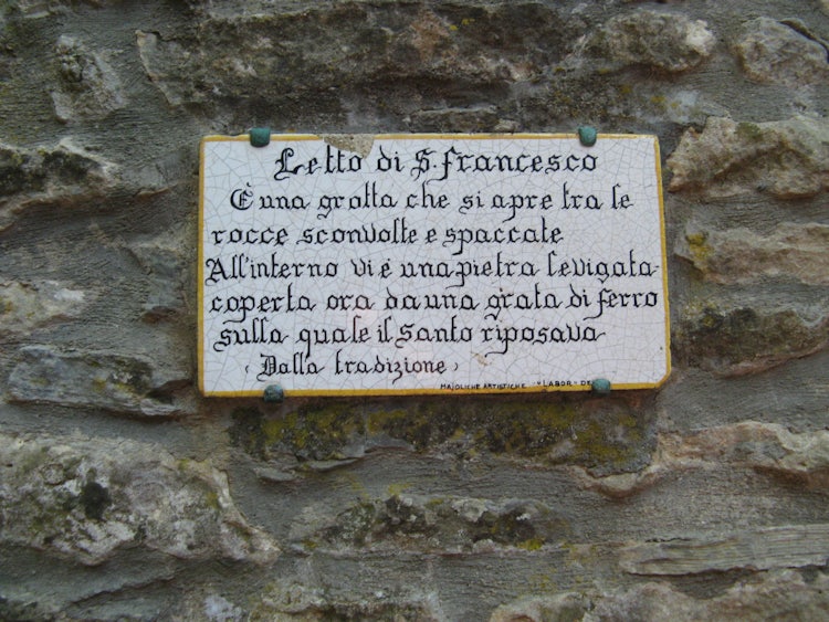 St. Francis's bed at La Verna