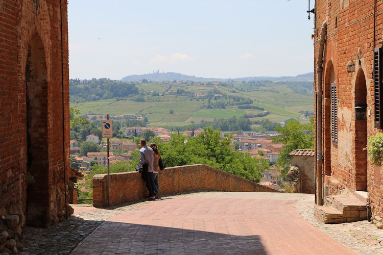 Fast day trips from San Gimignano:  Certaldo terrace view