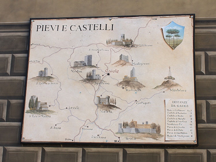 Map of Gaiole in Chianti