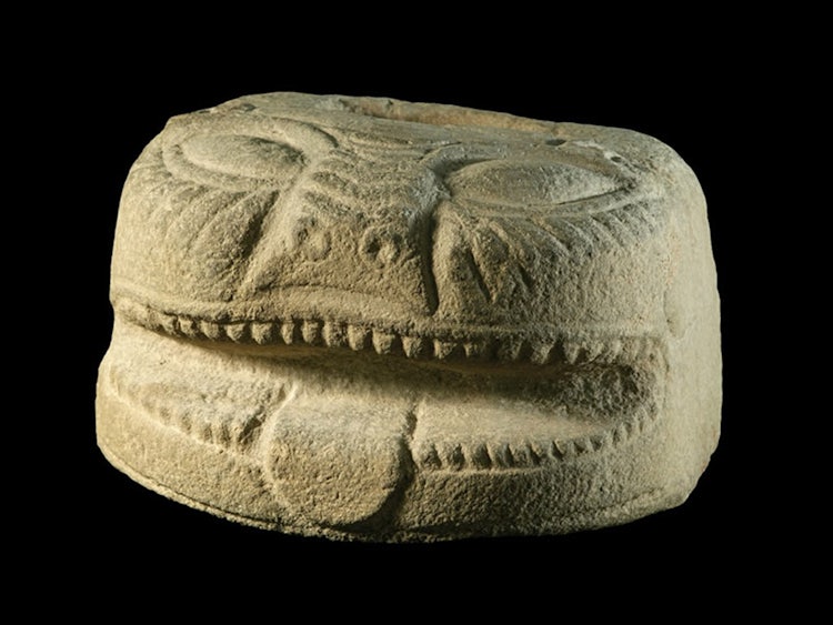 Stone cat head from the Chianti Archeological Museum