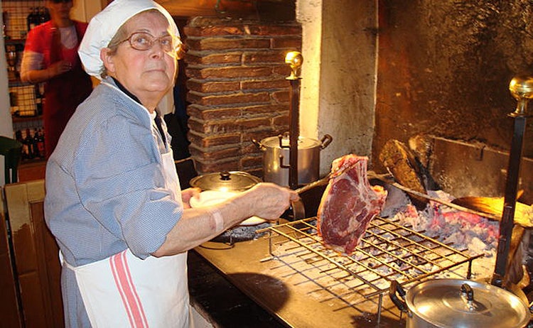 Chef at Fireplace at Taverna Guerrino