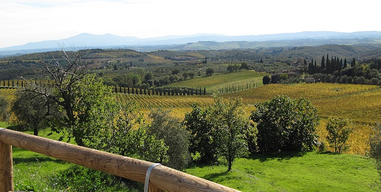 the landscape near san Gusme