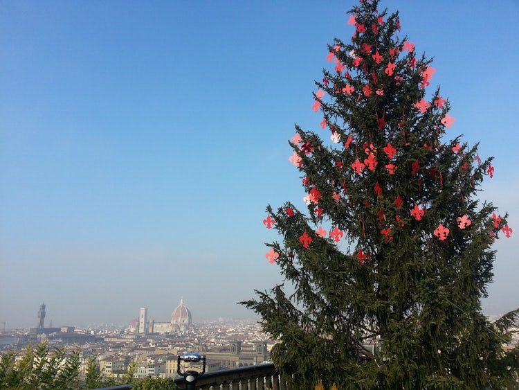 The view from Piazzale Michelangelo at Christmas time