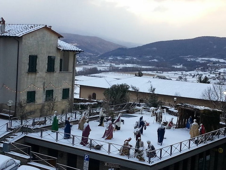 Presepe in the open in Poppi