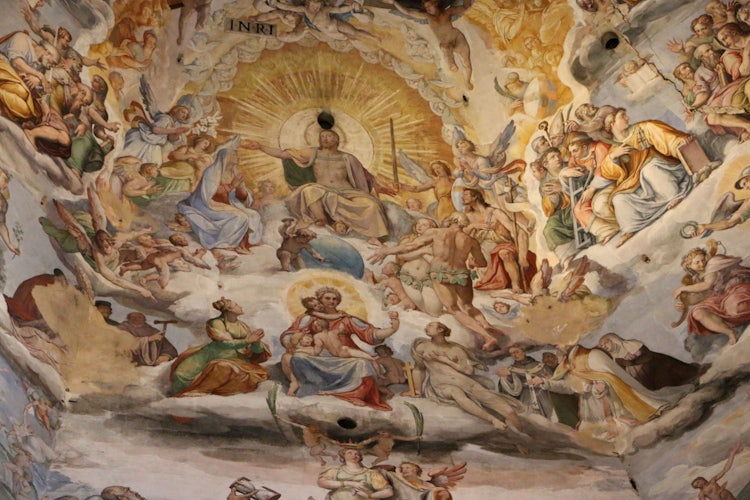 Frescos inside Florence's dome