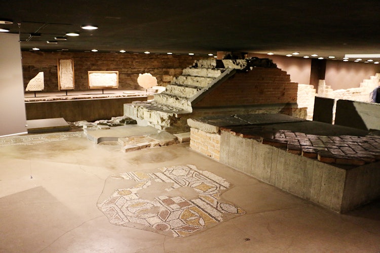 The crypt of the Duomo with the ancient walls