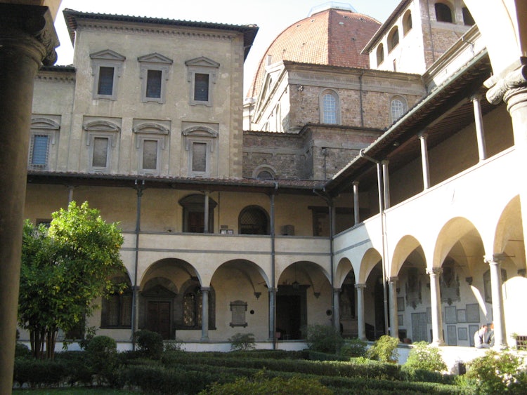 San Lorenzo Church in Florence Italy, the cloister