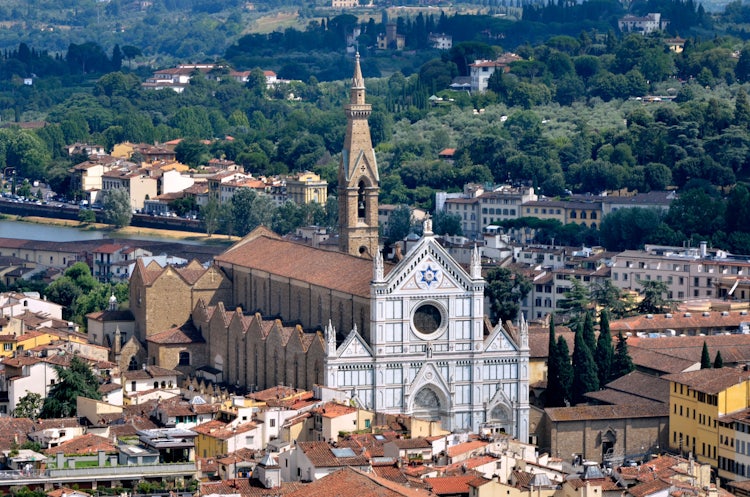 Santa Croce Church in Florence, Italy and Museum Complex of Santa Croce