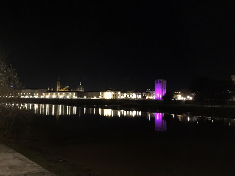 F-lights in Florence for the holidays illuminating Ponte Vecchio :: VisitFlorence.com