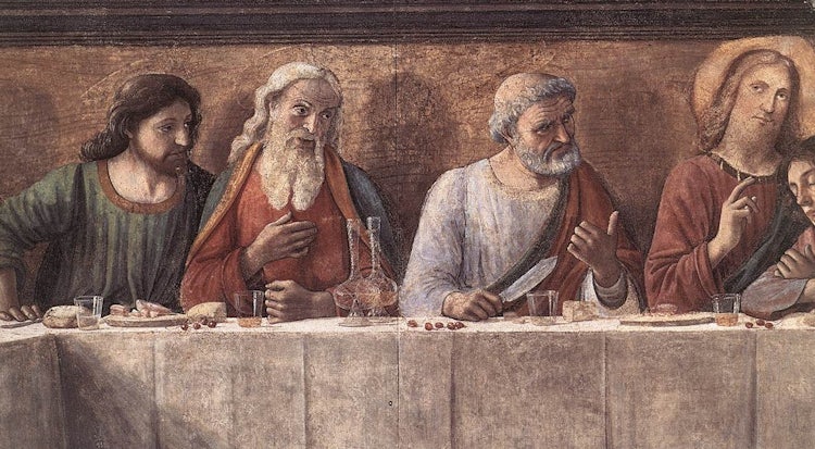 A detail of the Last Supper from Ognissanti