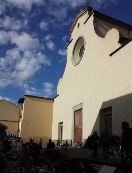 Facade of Santo Spirito in Florence, Tuscany