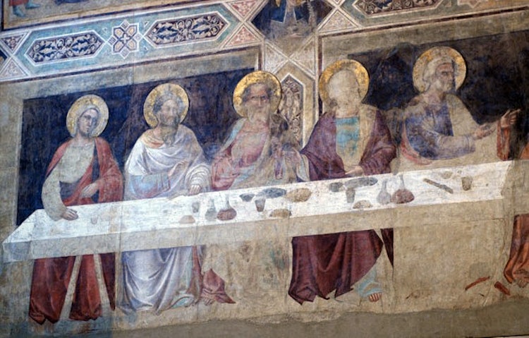 La parte sinstra del Cenacolo di Santa Croce a Firenze, Toscana