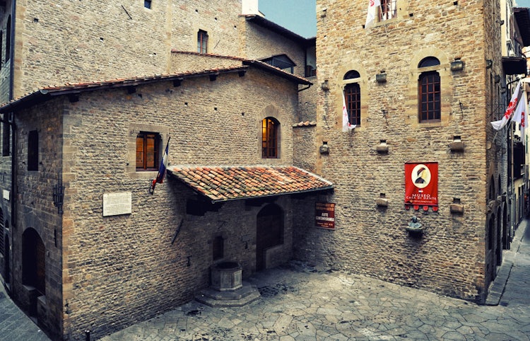 Square in front of Casa di Dante Museum in Florence, Italy