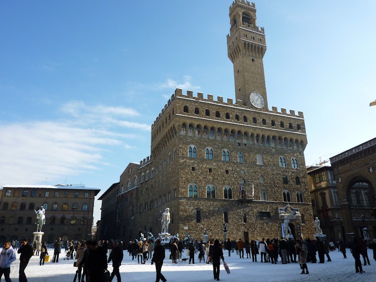 Florence, Italy under a blanket of snow