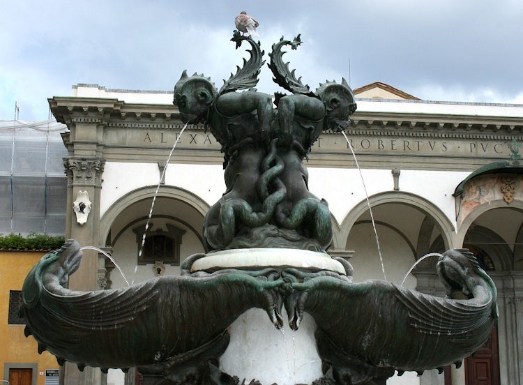 Piazza della SS Annunziata and the Fountains by Tacca