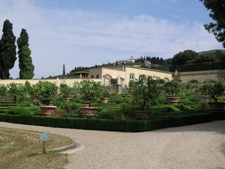 The immense and beautiful gardens at Villa di Castello