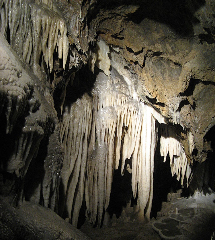 The interior of the Grotta del Vento in Garfagnana Tuscany