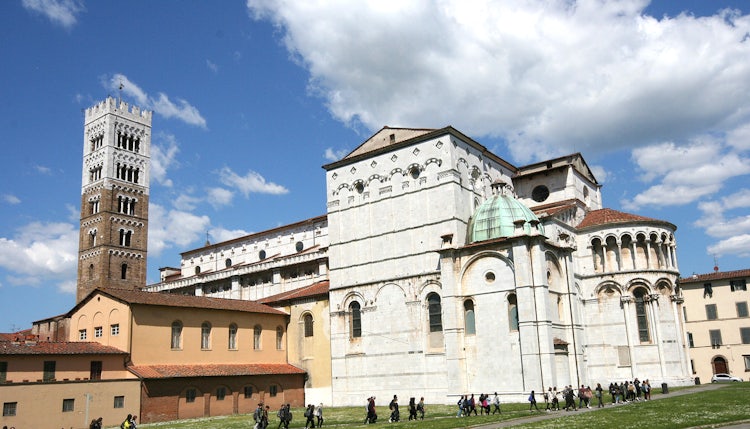 The Duomo as seen from the walls of Lucca