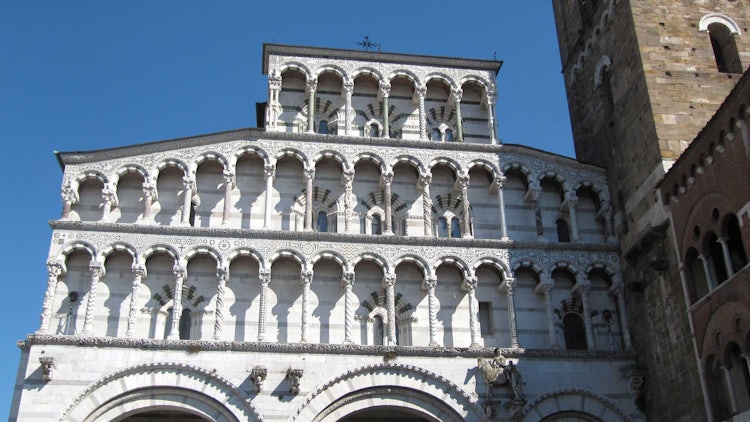 Facade of the Duomo San Martino in Lucca