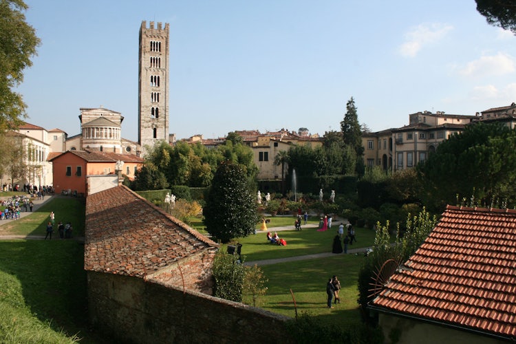 View of Lucca from the city Walls