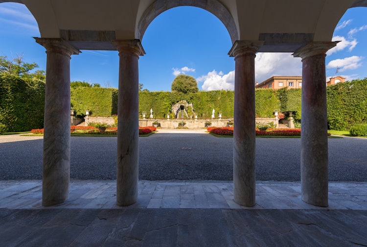 View from Villa Reale onto the Teatro dell'Acqua