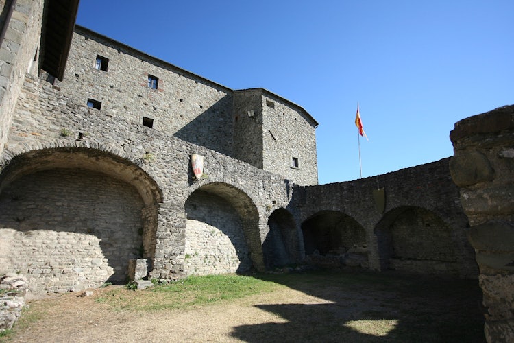 Castello courtyard in Pontremoli, in the Lunigiana area