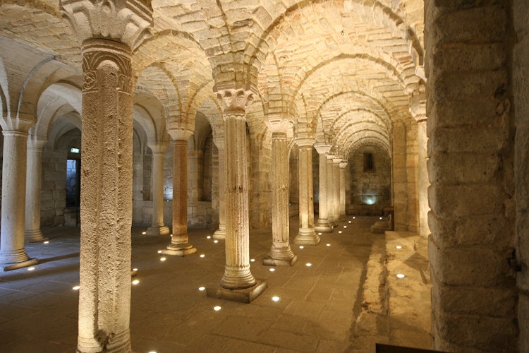 The Crypt in the Abbey of Abbadia San Salvatore, Montecucco, Maremma, Tuscany