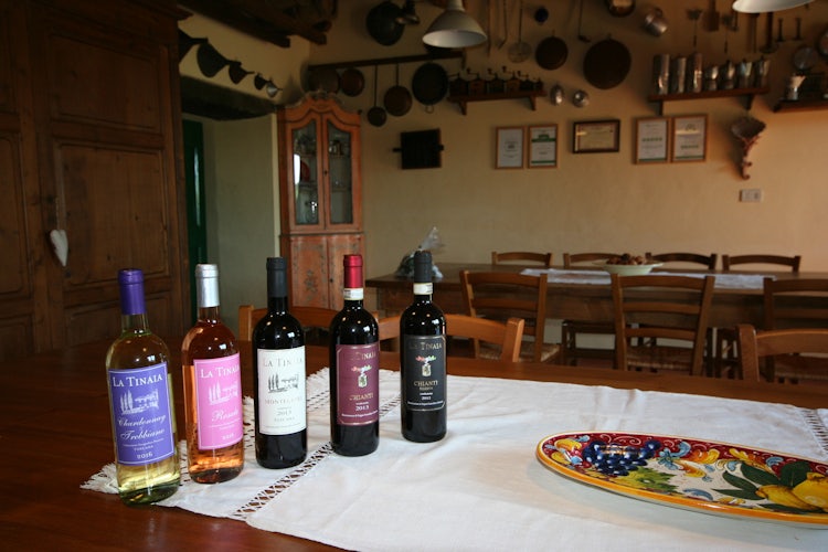 Selection of wines from Agriturismo La Tinaia