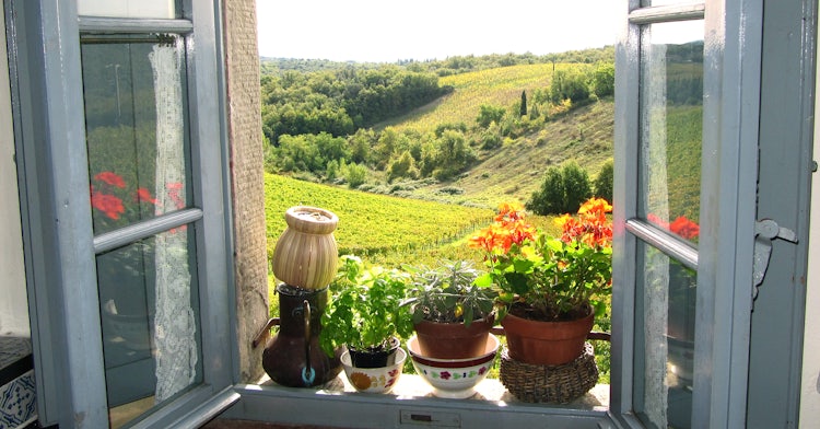 Panorama of Chianti from Borgo Argenina