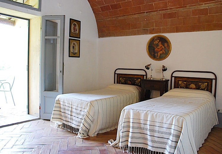 Twin bedroom at Agriturismo Cabbiavoli