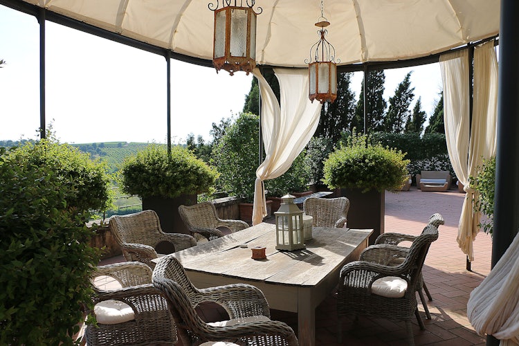 Gazebo at B&B Villa Dianella near Florence Italy