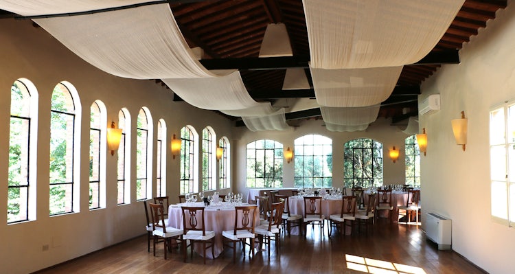 Dining hall at B&B Villa Dianella near Florence Italy