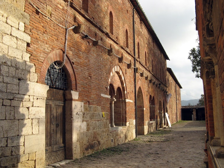 The red bricks of San Galgano near Siena