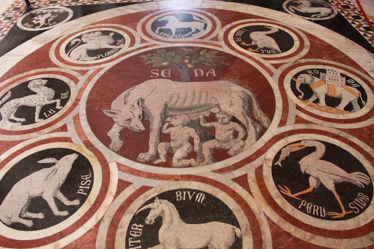 The pavement inside the Siena Duomo is a work of art