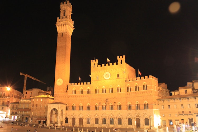 Dinner in the main square at Piazza del Campo in Siena