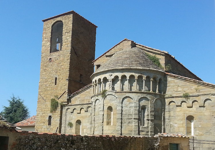 The back of the Pieve of Gropina in Valdarno