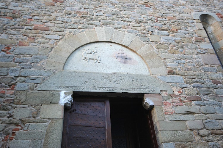 Detail of historic church at Loro Ciuffenna