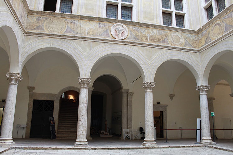 Piccolomini Palace in Pienza near Val d'Orcia in Tuscany