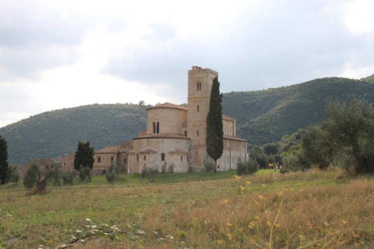 The gardens of Sant'Antimo near Montalcino